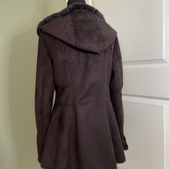 Jones New York faux suede and fur hooded jacket size Medium - Picture 7 of 15